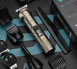 Набір VGR V-110 8 в 1 Professional для догляду за волоссям, бородою, тримером для носа - мініатюра 7