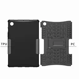 TPU+PC чохол Protector Stand для Samsung Galaxy Tab A8 10.5 (2021) Black - мініатюра 5