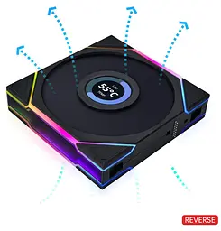 Вентилятор Lian Li Uni Fan TL Wireless LCD 120-1 Reverse Black (G99.12RTLLCD1W1B.00) - мініатюра 6