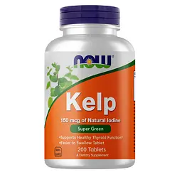 Вітаміни та мінерали NOW Kelp 150 mcg, 200 таблеток
