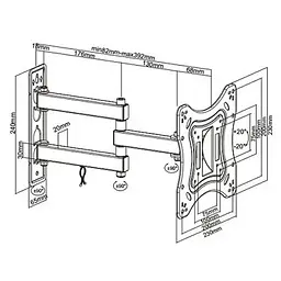Кронштейн Brateck LPA51-223 23"-42" - мініатюра 15