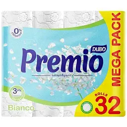 Туалетний папір ДИВО 3шар Premio Bianco білий