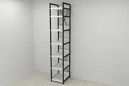 Шафа Гардероб Уні секція 4 серії Конект Ferrum-decor 220x40x50см Чорний метал ДСП Білий 32 мм (FRD-104547) - мініатюра 7