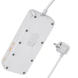 Подовжувач Hoco AC22 Sunlight (PD30W/1C/3A/4xSocket) (1.5m) White - мініатюра 4