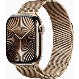 Смарт-часы Apple Watch Series 10 GPS + Cellular 42mm Gold Titanium Case w. Gold Milanese Loop MX083