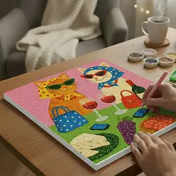 Алмазна мозаїка «Котячий пікнік» - мініатюра 6