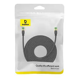 Кабель Baseus High Speed CAT8 40 Gigabit Ethernet Cable (Braided Cable)10m B0013320C111-07 Black - мініатюра 7