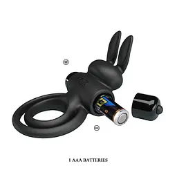 Ерекційне кільце - Pretty Love Vibrant Penis Ring III Black - мініатюра 4