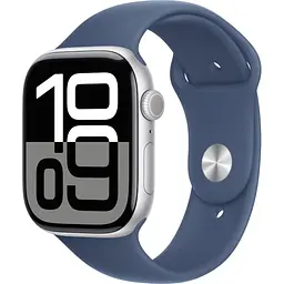 Смарт-годинник Apple Watch Series 10 GPS 46mm Silver Aluminum Case with Denim Sport Band M/L (MWWM3) [114975]