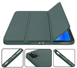 Чохол-книжка BeCover Tri Fold Soft TPU з кріпленням Apple Pencil для Apple iPad Pro 12.9 2020/2021/2022 Dark Green (711116) - мініатюра 2