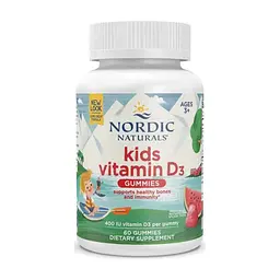 Витаминно-минеральный комплекс Nordic Naturals Витамин D3 для детей, вкус арбуза, 400 МЕ, Kids Vitamin D3 Gummies, 60 (NOR-31143)