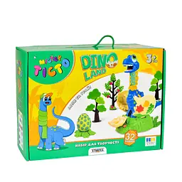 Набір для творчості ліплення Містер тісто Dino Land Strateg українською мовою (41035)
