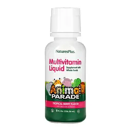Дитячі мультивітаміни Animal Parade Multivitamin Liquid - 236.56 ml Tropical Berry