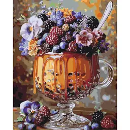 Картина за номерами Квітково-ягідний десерт LW3003-01, 40х50 см