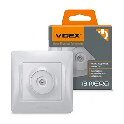 ТВ розетка Videx BINERA TV одинарна сереб (VF-BNSK1TVME-SS) - мініатюра 4