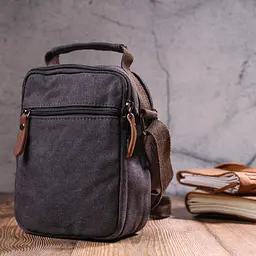 Невелика чоловіча сумка із щільного текстилю 15х20х8 см Vintage 15х20х8 см sum0021434 - мініатюра 8