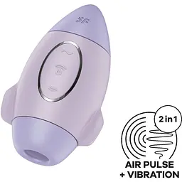 Вакуумний стимулятор з вібрацією Satisfyer Mission Control Violet, 2 - мініатюра 2