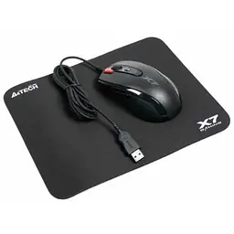Комп'ютерна миша A4Tech X-7120 USB Black X-710BK + килимок X7-200MP teh0020413