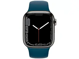 Смарт-годинник Apple Watch Series 7 GPS + Cellular 41mm Graphite S. Steel Case w. Abyss Blue S. Band (MKHJ3)