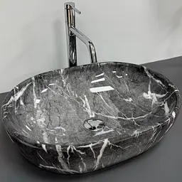 Умивальник VBI Modena S black onyx накладний VBI-012008, Чорний матовий - мініатюра 2