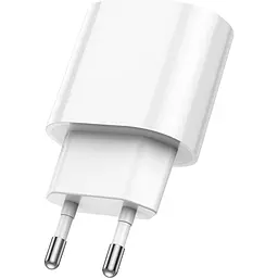 Мережевий зарядний пристрій Hoco C109A Fighter 20W USB-A + USB-C White [161691] - мініатюра 4