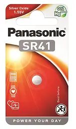 Батарейка Panasonic SR-41EL/1B срібло-цинкова SR41 (392 V392 D392) блістер 1 шт.