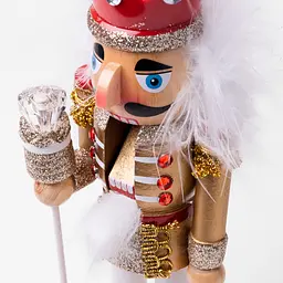 Фігурка декоративна Novogod'ko Лускунчик 25 см золото (974680) - мініатюра 3