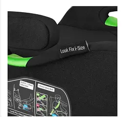 Бустер Lionelo Luuk Fix I-Size Black Carbon, 15-36 кг, чорний (LO-LUUK FIX I-SIZE BLACK CARBON) - мініатюра 6