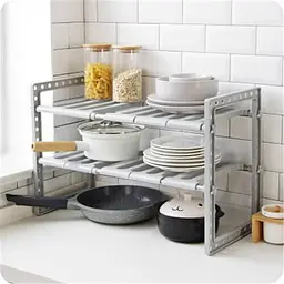 Регульована кухонна полиця — органайзер — Kitchen Rack - мініатюра 6