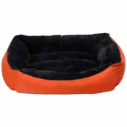 Лежак для тварин Milord JELLYBEAN S 50x38x19 см (оранж/чорний)