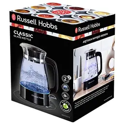 Електрочайник Russell Hobbs Hourglass 1.7 л чорно-сріблястий (26080-70) - мініатюра 2