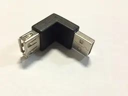 Перехідник штекер USB A- гніздо USB A кутовий - мініатюра 3