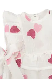 Пісочник з пов'язкою для дівчинки Hearts з мусліну - мініатюра 2