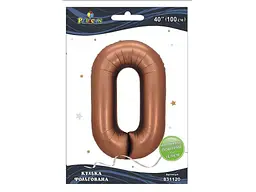 Кулька фольгована цифра PELICAN 40 (100 см) 1 0 коричнева