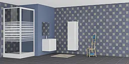 Душова кабіна Eger Frida 90x90 см з піддоном 599-151-15, другий, білий - мініатюра 3