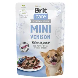 Вологий корм Brit Care Mini для собак з філе дичини в соусі 85 г (арт.100220/4456)