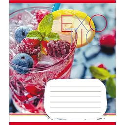 Зошит учнівський "Екзотичні фрукти" 048-590098K-1 в клітинку, 48 аркушів