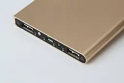УМБ павербанк Power Bank 20000 mAh з ліхтариком LVR 018 Gold (17691) - мініатюра 6