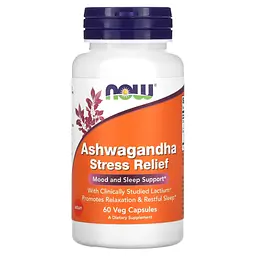 Екстракт Ашваганди з Гідролізатом Казеїну Ashwagandha Stress Relief - 60 вег. капсул