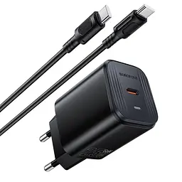 МЗП Borofone BAS84A Star PD25W (1USB-C) + кабель Type-C to Type-C Black - мініатюра 4