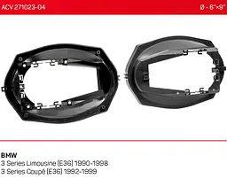 Проставки під динаміки 6"х9" ACV 271023-04 для автомобілів BMW 3 Series (E36) - мініатюра 2