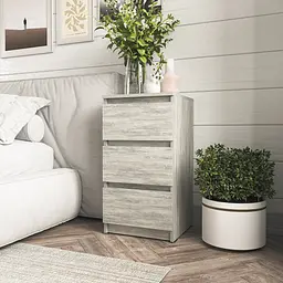 Тумбочка на 3 шухляди Moreli T-216 Ш400/В758/Г398 Бетон