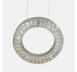 Одинарний кришталевий LED-підвіс Artlight 7270/201CH кільце, хром, 23 Вт - мініатюра 3