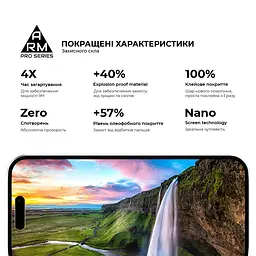 Захисне скло на Apple iPhone 15/16 з олеофобним покриттям, Pro, повне проклеювання, антистатичний і пиловідштовхуючий шар, 9H, самоклеючеся, 2.5D, на весь екран, антистатичний клей, ArmorStandart (ARM78508) - мініатюра 5
