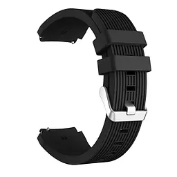 Силіконовий ремінець Watchbands Galaxy для Samsung Gear S3 Samsung Galaxy Watch 46mm - чорний 22мм розмір L (WB001GALAXYBLACK20) - мініатюра 2