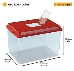 Контейнер для дрібних тварин, риб, черепах та комах Ferplast Geo Extra Large блакитний 11 л 35.6x23.4x22.8 см 60023099 - мініатюра 2