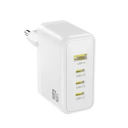 ЗП XO CE39 67W/1 USB 22,5W + 3 USB-C 67W White