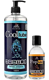 Iнтим-змазка Fresh Heaven охолоджуюча Cool Lube 1000ml та анальна Pop Lube 250ml 