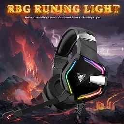 Ігрові навушники з мікрофоном Jedel GH244 RGB Balck - мініатюра 3
