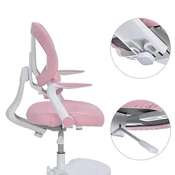Дитяче крісло Bambi M 6057-8 з підлокітником і підніжкою рожеве (RLT48544) - мініатюра 4